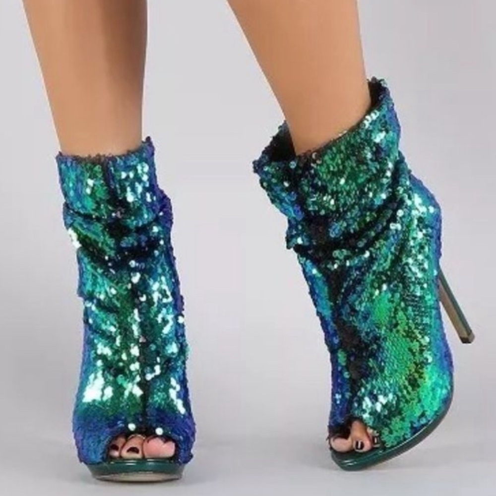 Sequin Stiletto Heels